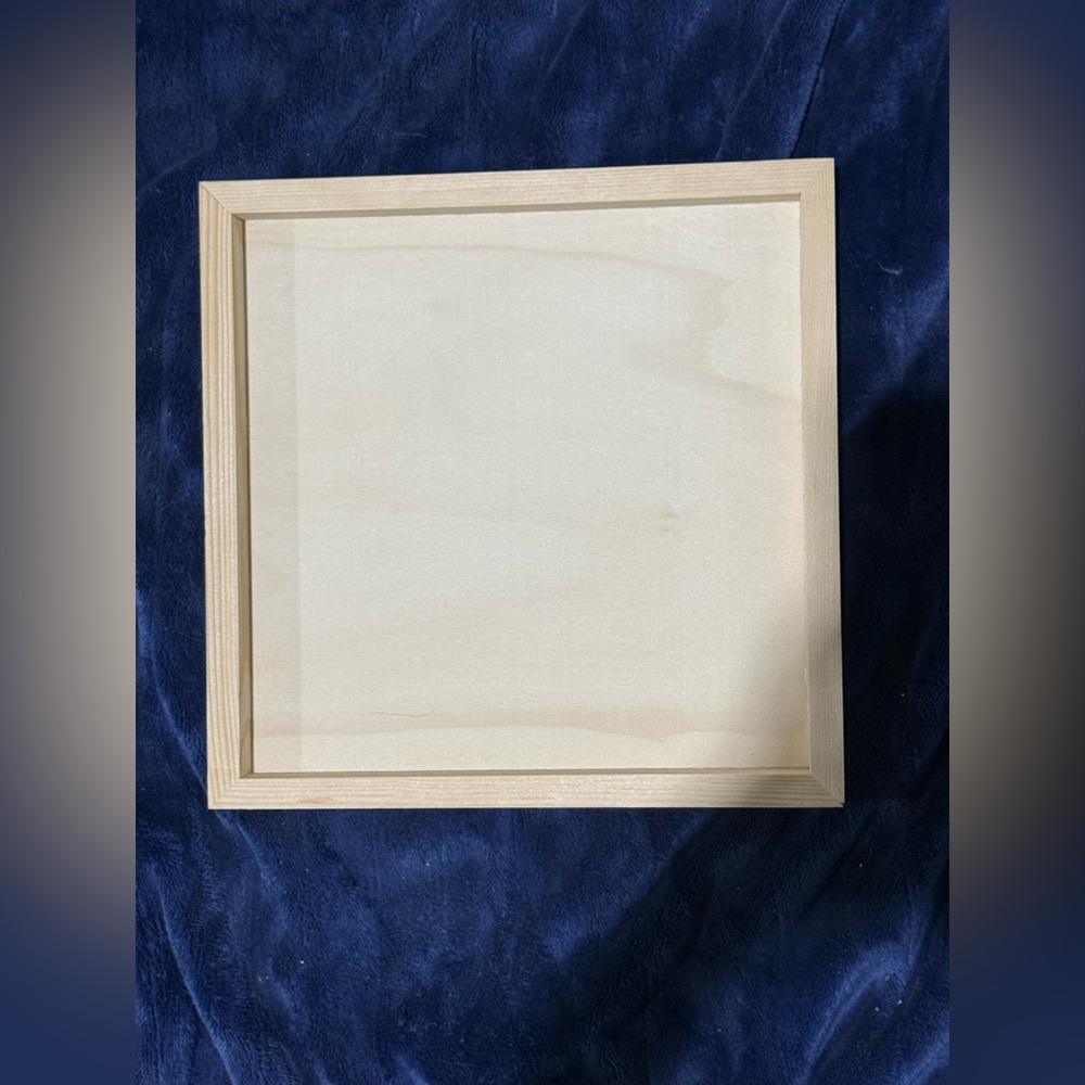 Unfinished Square Wood panel/tray-Natural